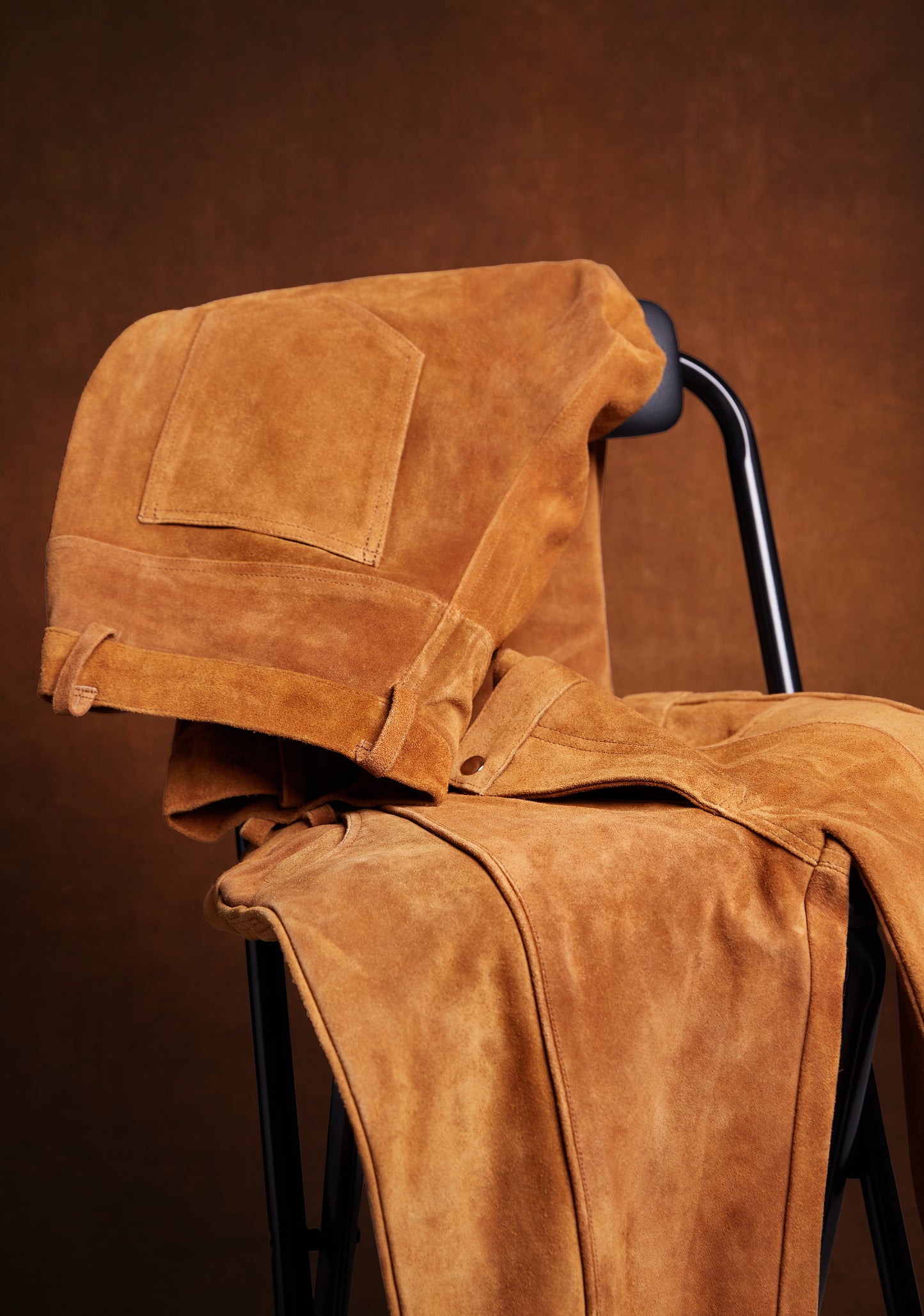 001 Suede Wrap Trousers